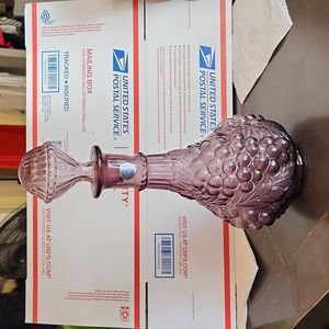 Vintage Imperial Grape Decanter with stopper- CLOSET CLOSI